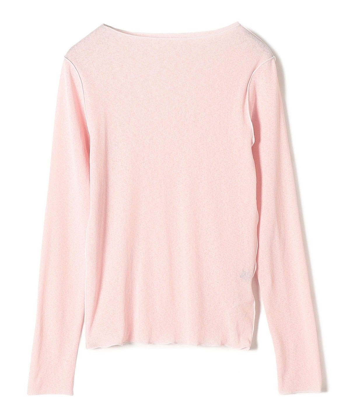 〈手洗い可能〉ドライタッチ テレコ ボートネック プルオーバー