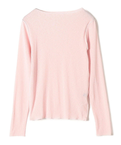 〈手洗い可能〉ドライタッチ テレコ ボートネック プルオーバー