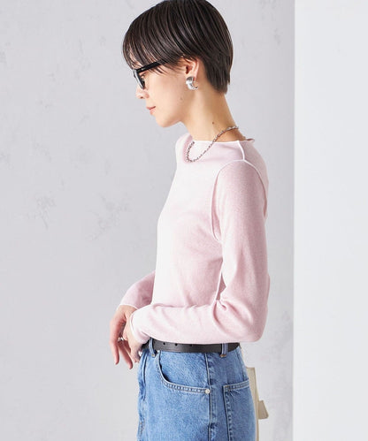 〈手洗い可能〉ドライタッチ テレコ ボートネック プルオーバー