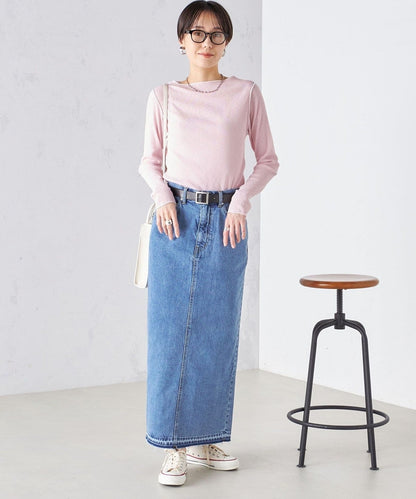 〈手洗い可能〉ドライタッチ テレコ ボートネック プルオーバー