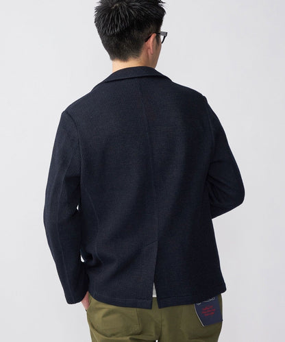 SHIPS:〈手洗い可能〉TEXBRID(R) 撚杢 畔編み 2ボタン ジャケット