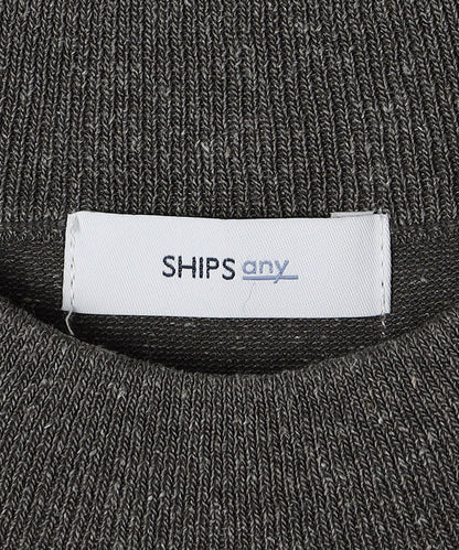 SHIPS any:〈接触冷感〉ハイゲージリネン ミックス サマーニット モックネック Tシャツ
