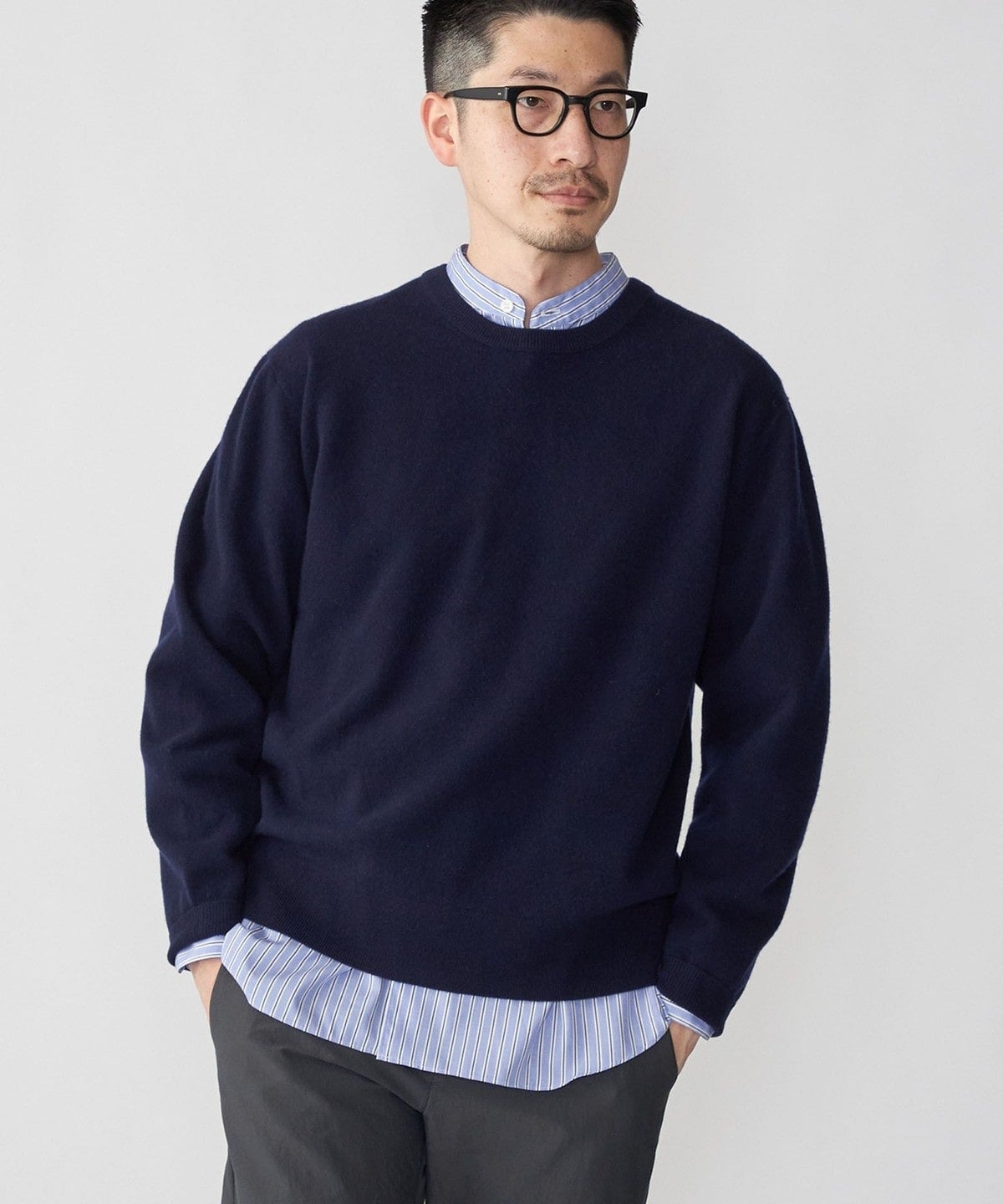 SHIPS: スーパー180'S ラム ウール クルーネック ニット