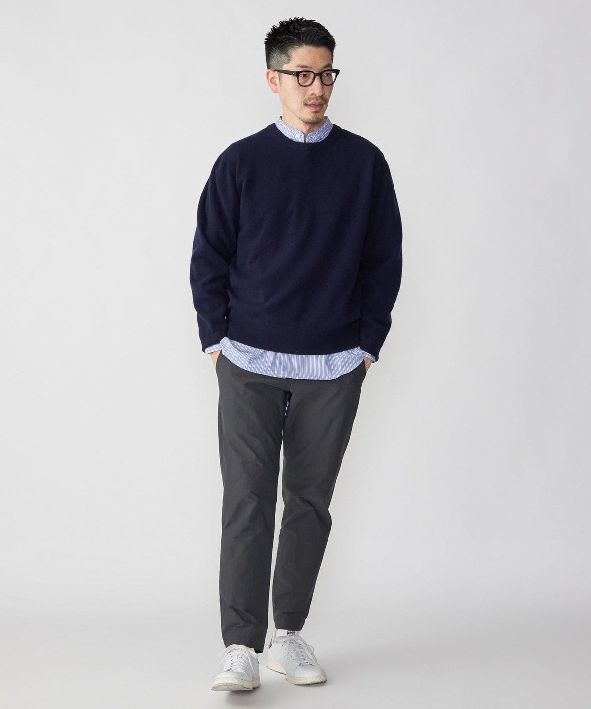 SHIPS: スーパー180'S ラム ウール クルーネック ニット