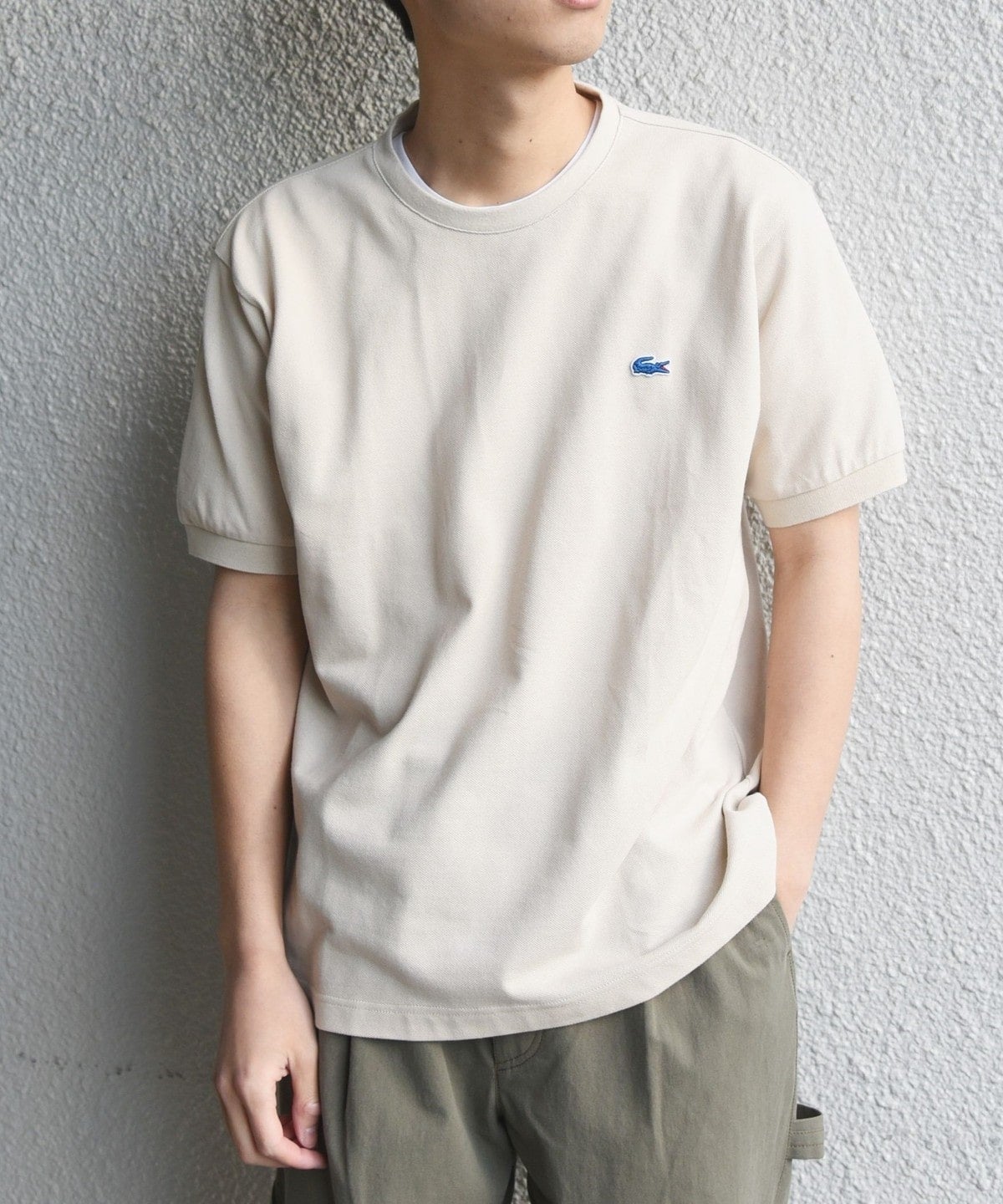 【SHIPS any別注】LACOSTE: PIQUE クルーネック Tシャツ