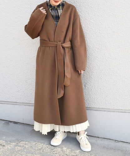 PrimaryNavyLabel:ダブルフェイスリバーコート