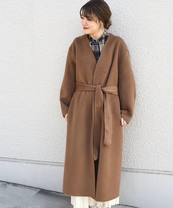 PrimaryNavyLabel:ダブルフェイスリバーコート