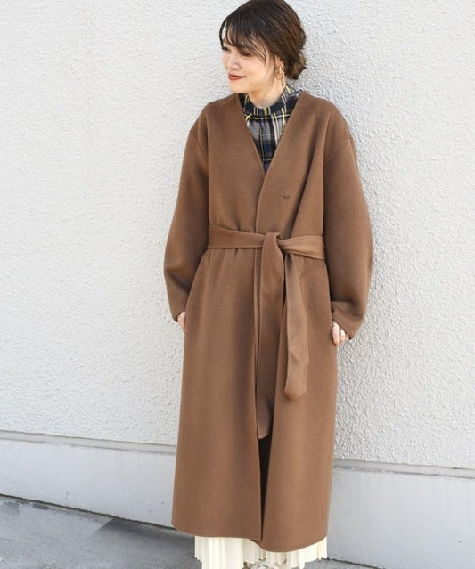 PrimaryNavyLabel:ダブルフェイスリバーコート