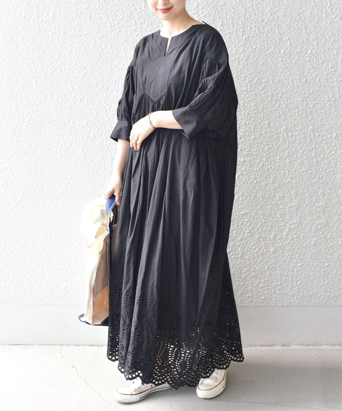 〈手洗い可能〉シフリーエンブロイダリーワンピース