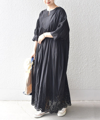 〈手洗い可能〉シフリーエンブロイダリーワンピース