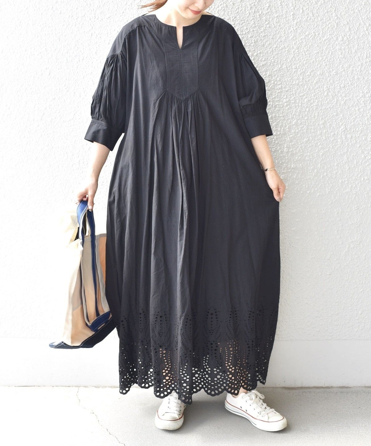 〈手洗い可能〉シフリーエンブロイダリーワンピース