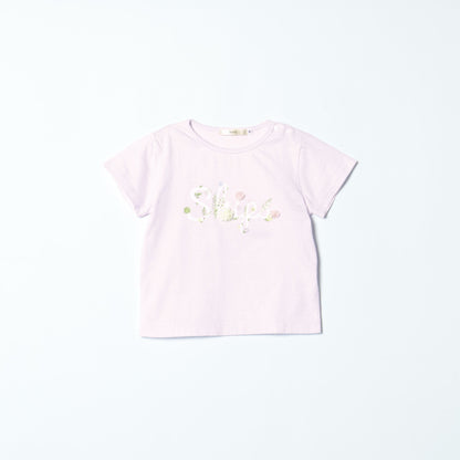 SHIPS KIDS:フラワー ロゴ 半袖 TEE(80〜90cm)