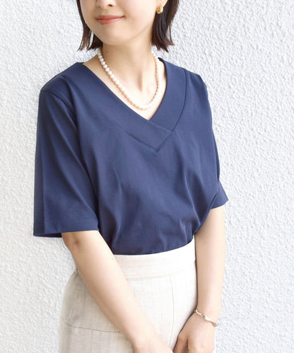 【WEB限定】〈ネックが選べる2サイズ展開〉オーガニックコットン バリエーションネック TEE