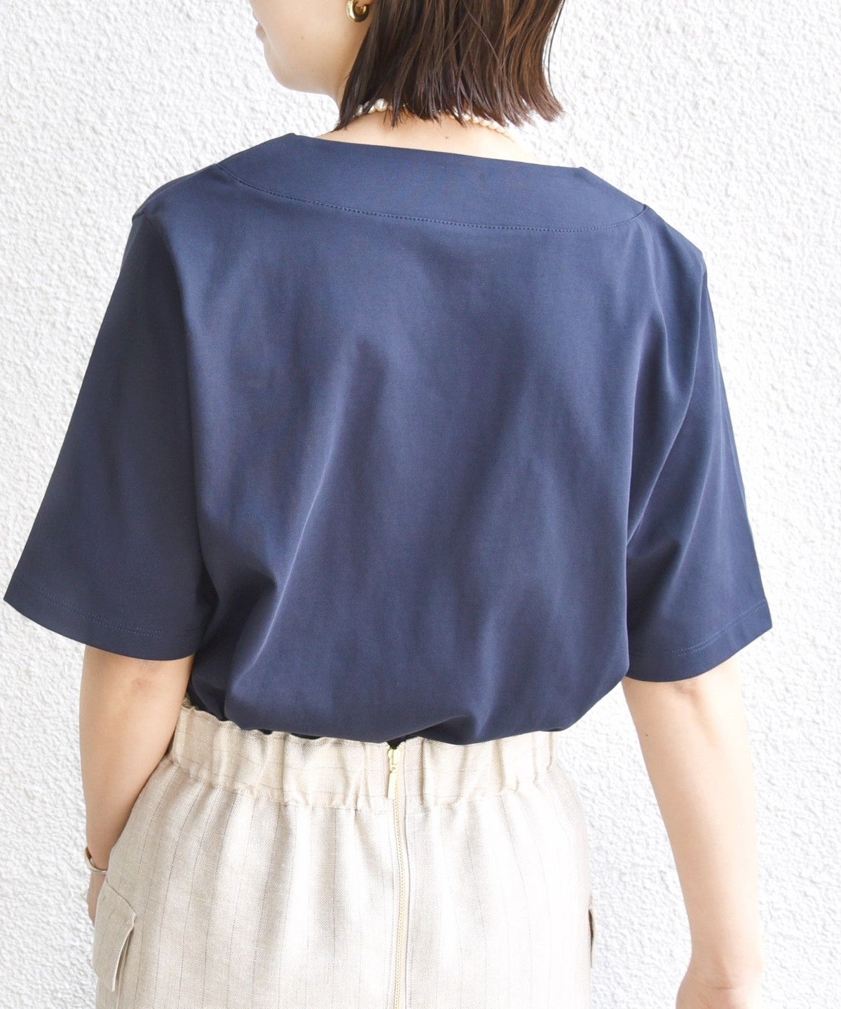【WEB限定】〈ネックが選べる2サイズ展開〉オーガニックコットン バリエーションネック TEE