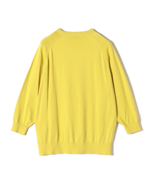 SHIPS Primary Navy Label:〈手洗い可能〉コットンスヴィンラグランプルオーバー