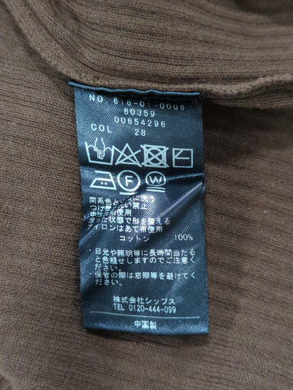 quaranciel:〈手洗い可能〉コットン リブ Vネック プルオーバー