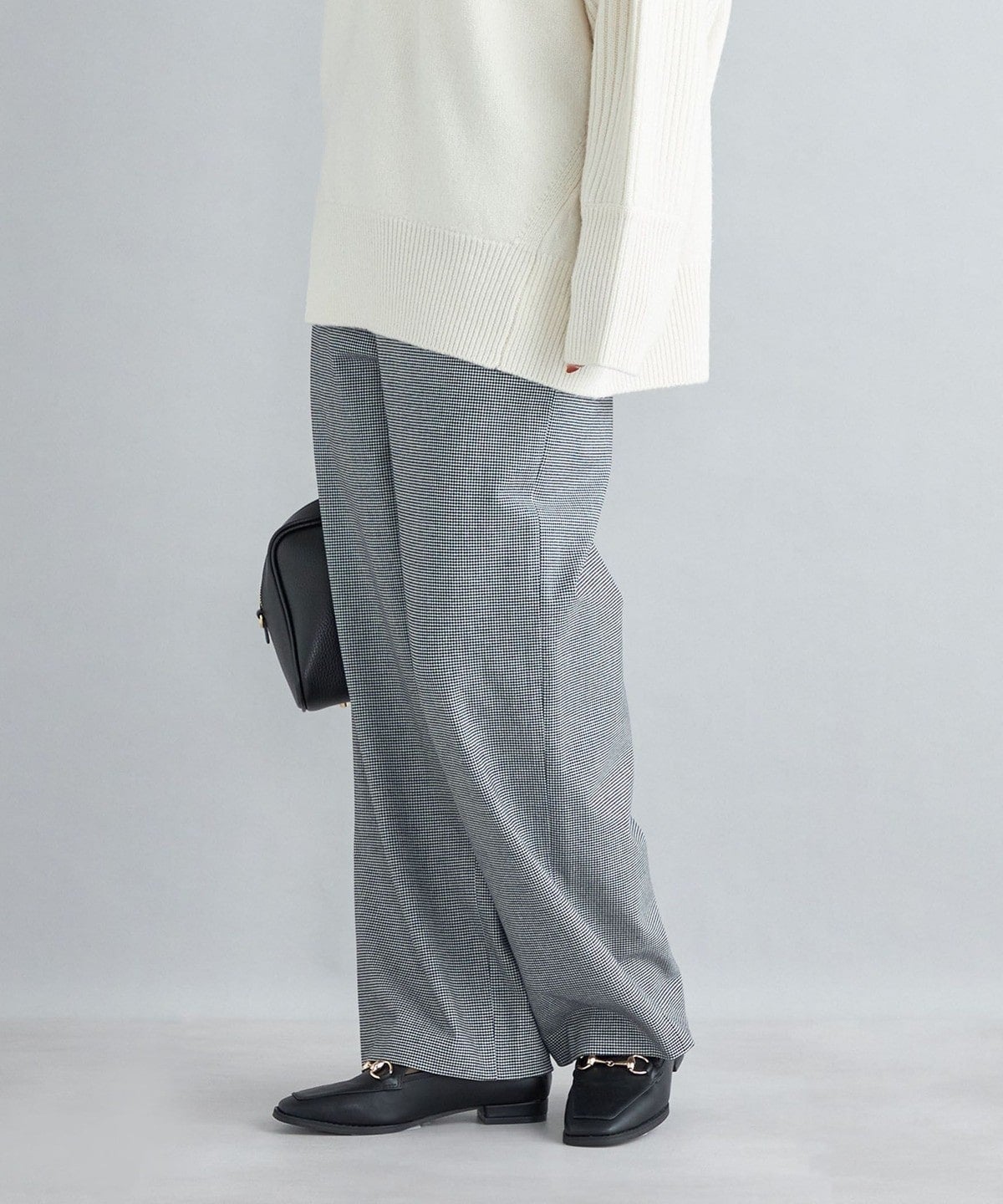 〈手洗い可能〉両面起毛ドロストパンツ