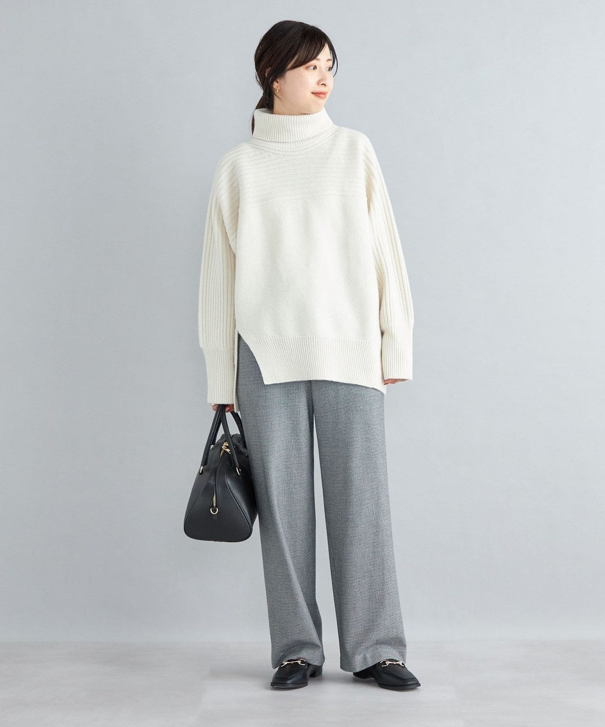 〈手洗い可能〉両面起毛ドロストパンツ