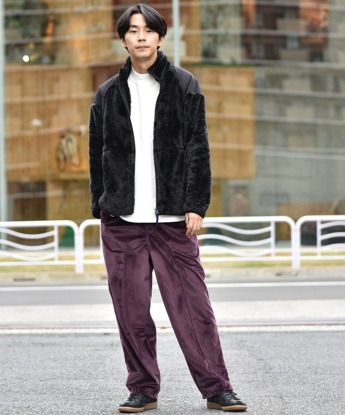 【WEB限定/SHIPS別注】RUSSELL ATHLETIC: ボアフリース ミリタリー スタンドカラー ブルゾン