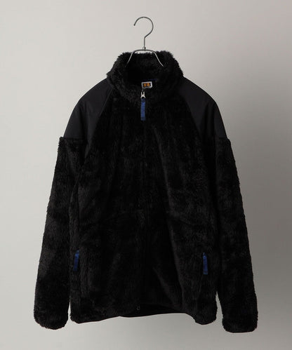 【WEB限定/SHIPS別注】RUSSELL ATHLETIC: ボアフリース ミリタリー スタンドカラー ブルゾン