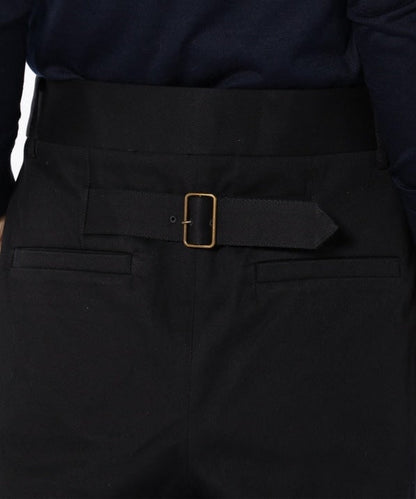 PrimaryNavyLabel:コットンバックベルトワイドパンツ