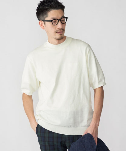 SHIPS: CORDURA(R) TEXBRID(R) モックネック ニット Tシャツ