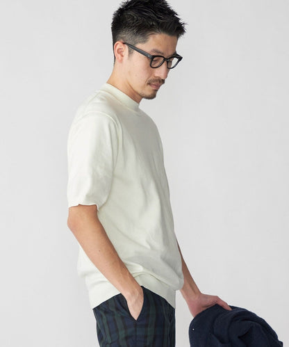 SHIPS: CORDURA(R) TEXBRID(R) モックネック ニット Tシャツ
