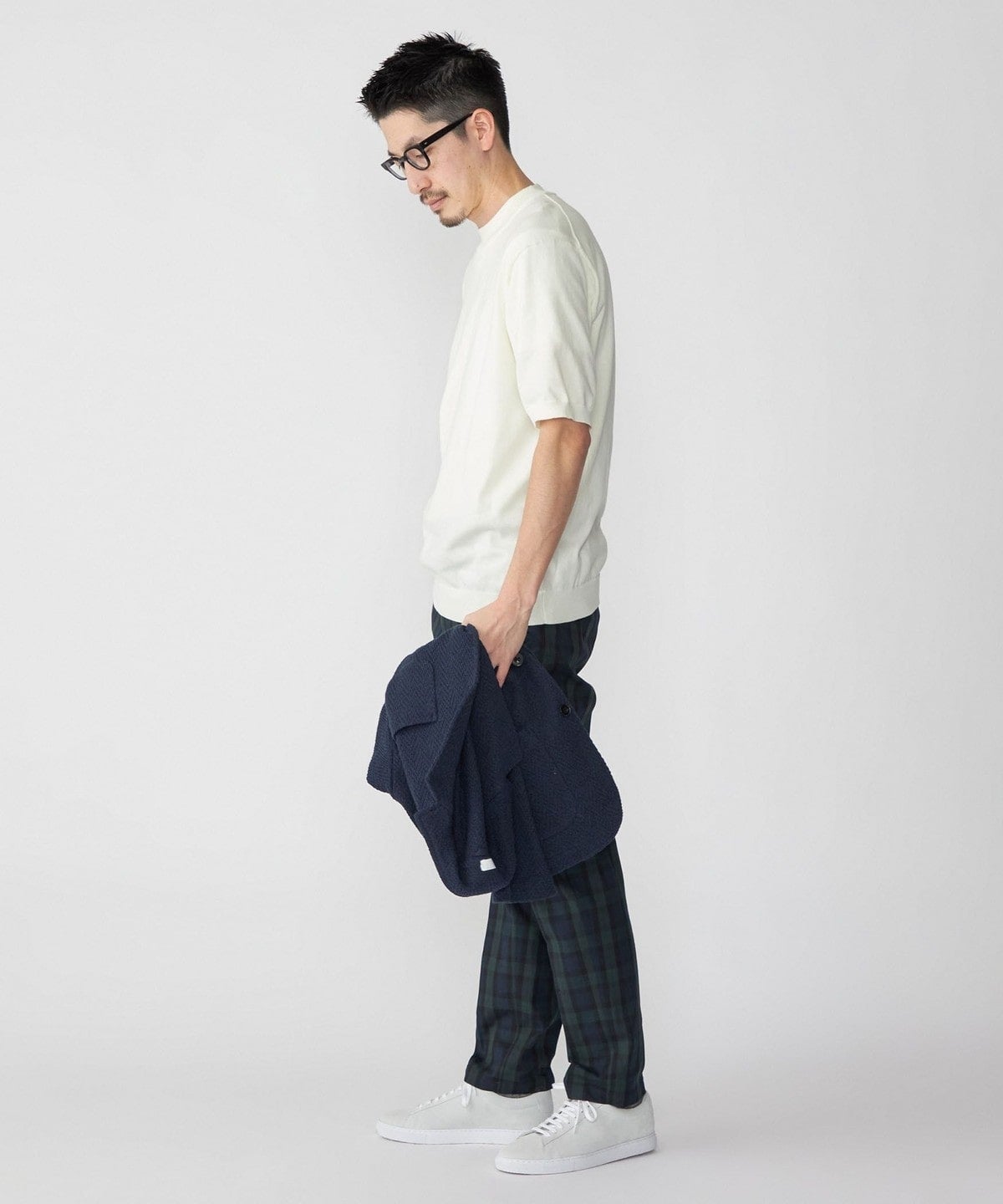 SHIPS: CORDURA(R) TEXBRID(R) モックネック ニット Tシャツ