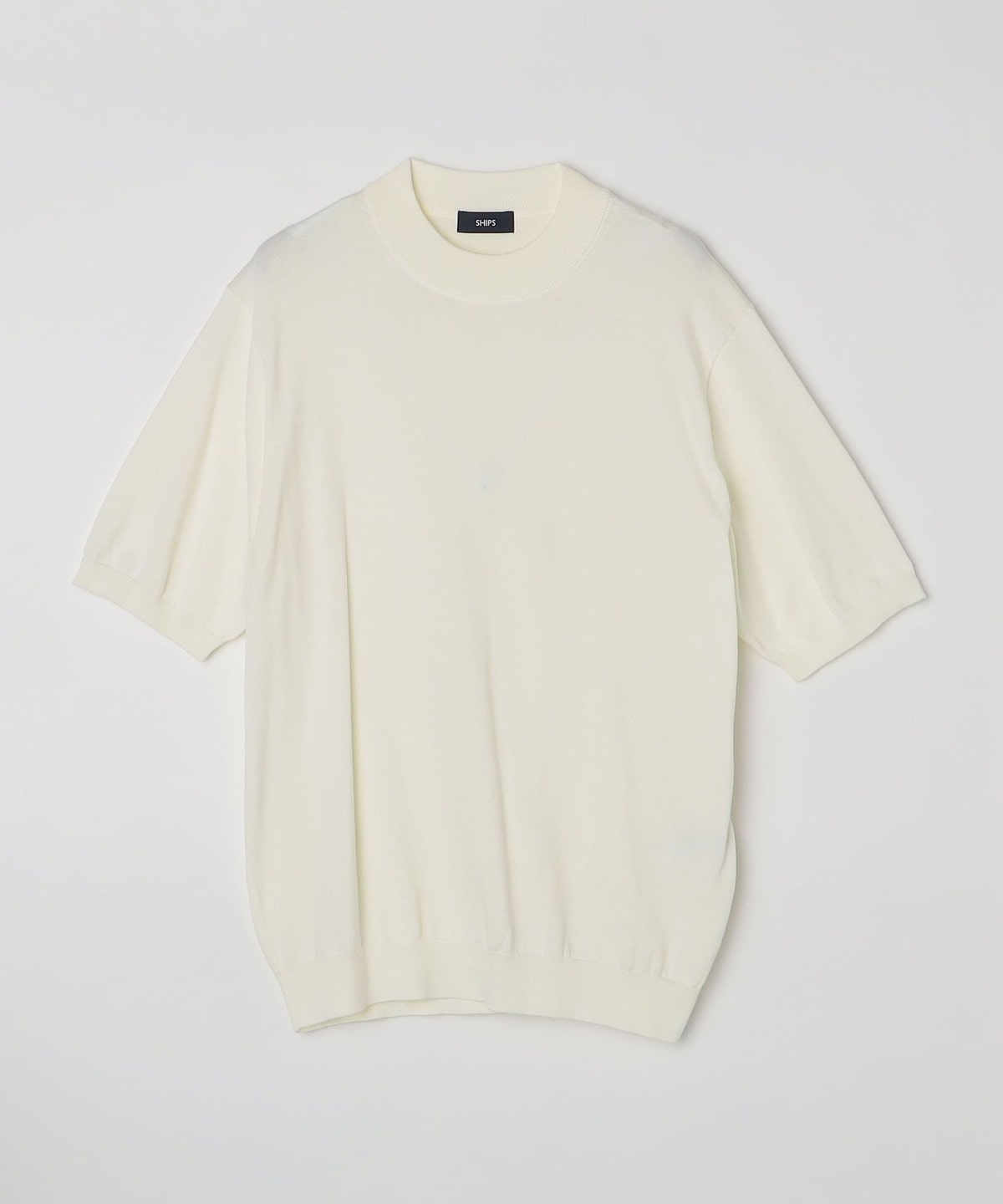 SHIPS: CORDURA(R) TEXBRID(R) モックネック ニット Tシャツ