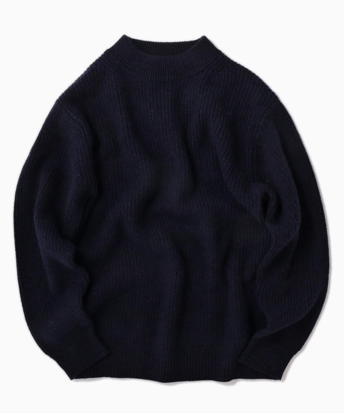 SHIPS: 両畦編み ラム/カシミヤブレンド ボトルネック ニット