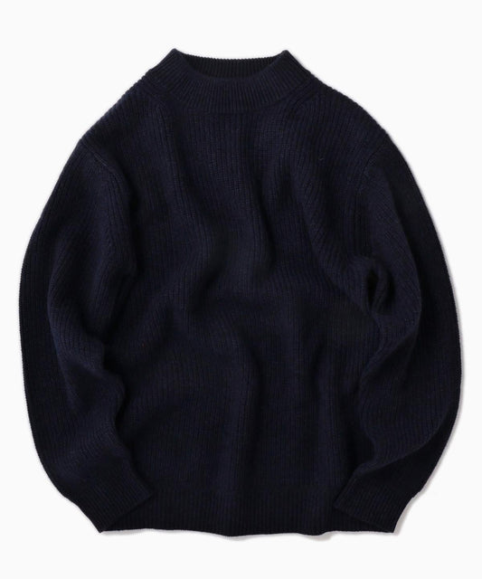 SHIPS: 両畦編み ラム/カシミヤブレンド ボトルネック ニット