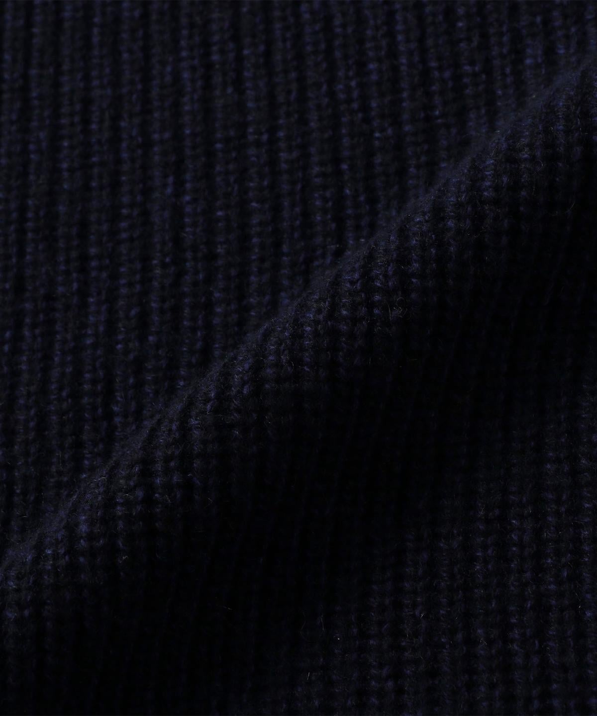 SHIPS: 両畦編み ラム/カシミヤブレンド ボトルネック ニット