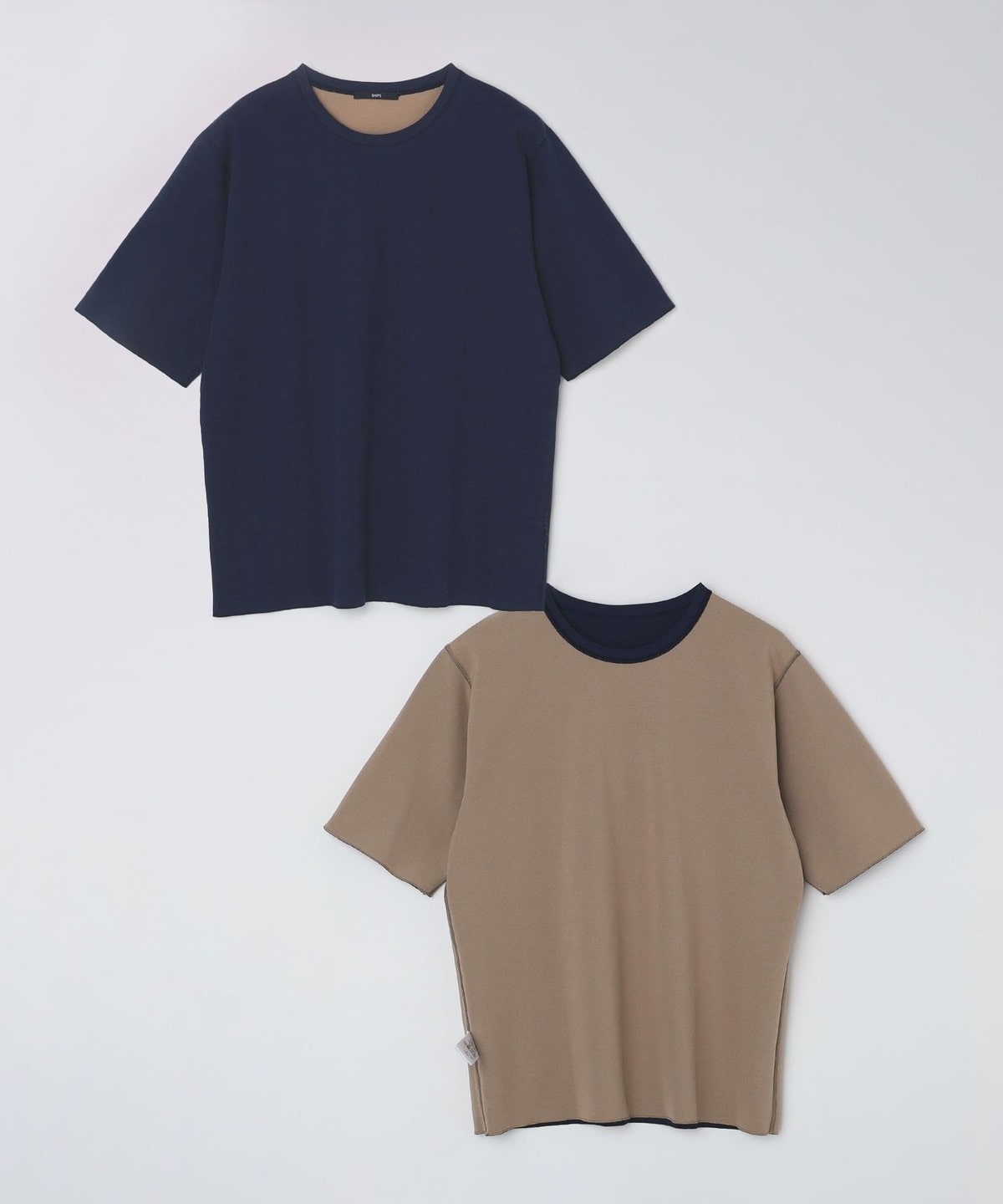 SHIPS: リバーシブル クルーネック Tシャツ