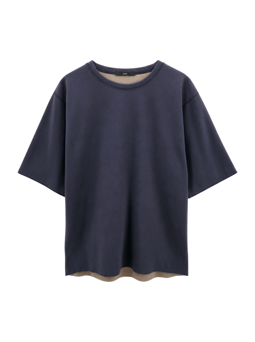 SHIPS: リバーシブル クルーネック Tシャツ