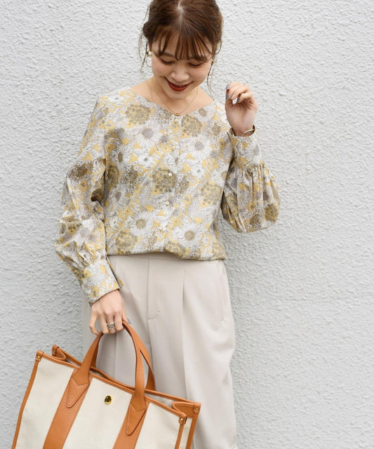 LIBERTYプリント2WAYブラウス