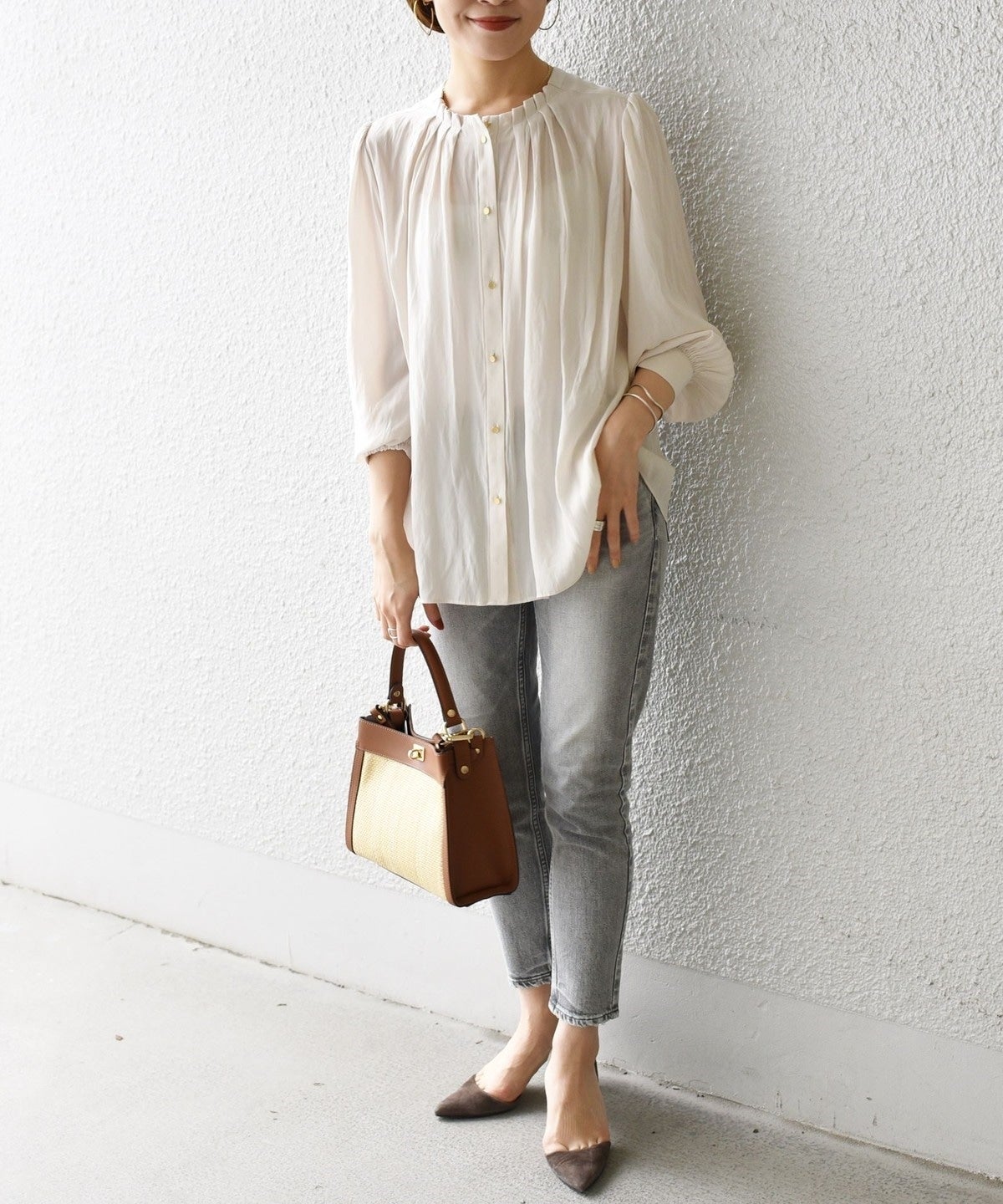 〈抗菌・防臭加工〉カッセンタックブラウス