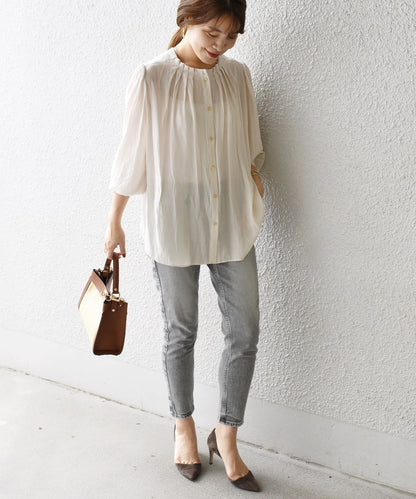 〈抗菌・防臭加工〉カッセンタックブラウス