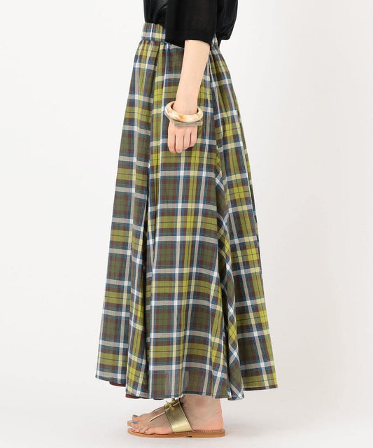 マドラスチェックギャザースカート