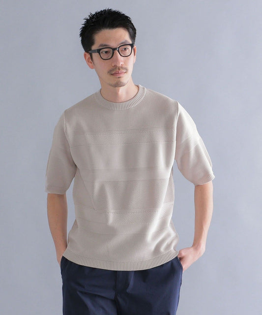 SHIPS: japan quality AMOSSA(R) リンクス ニットTシャツ