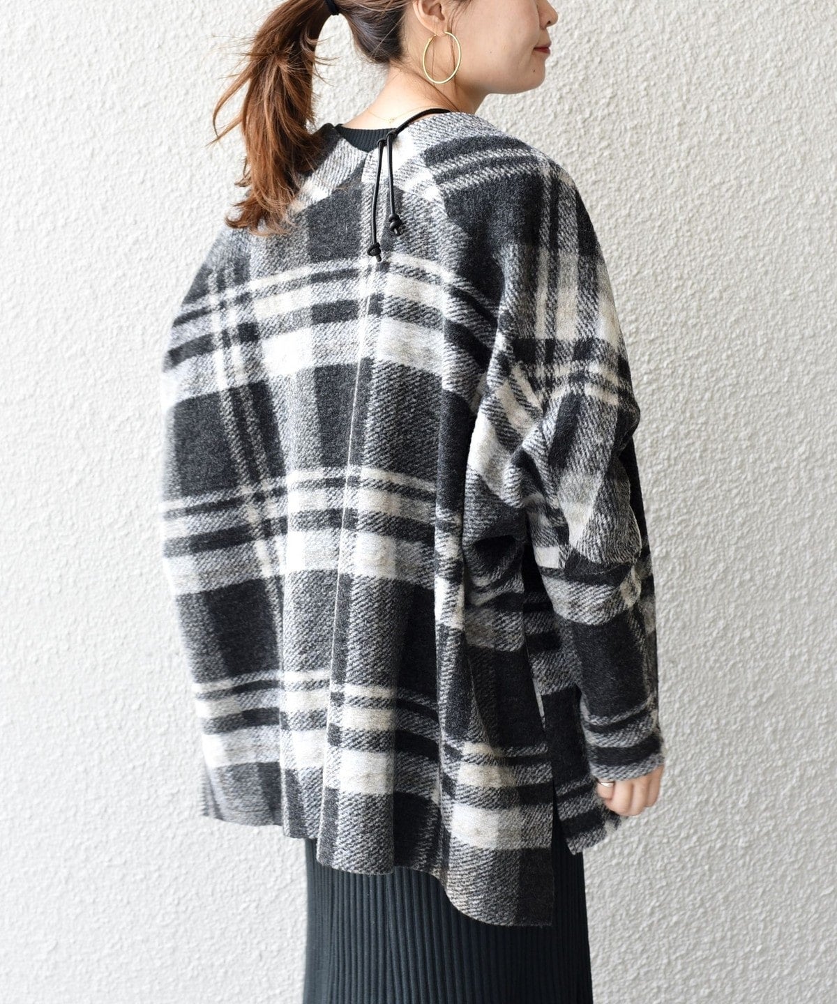 チェックショート羽織り