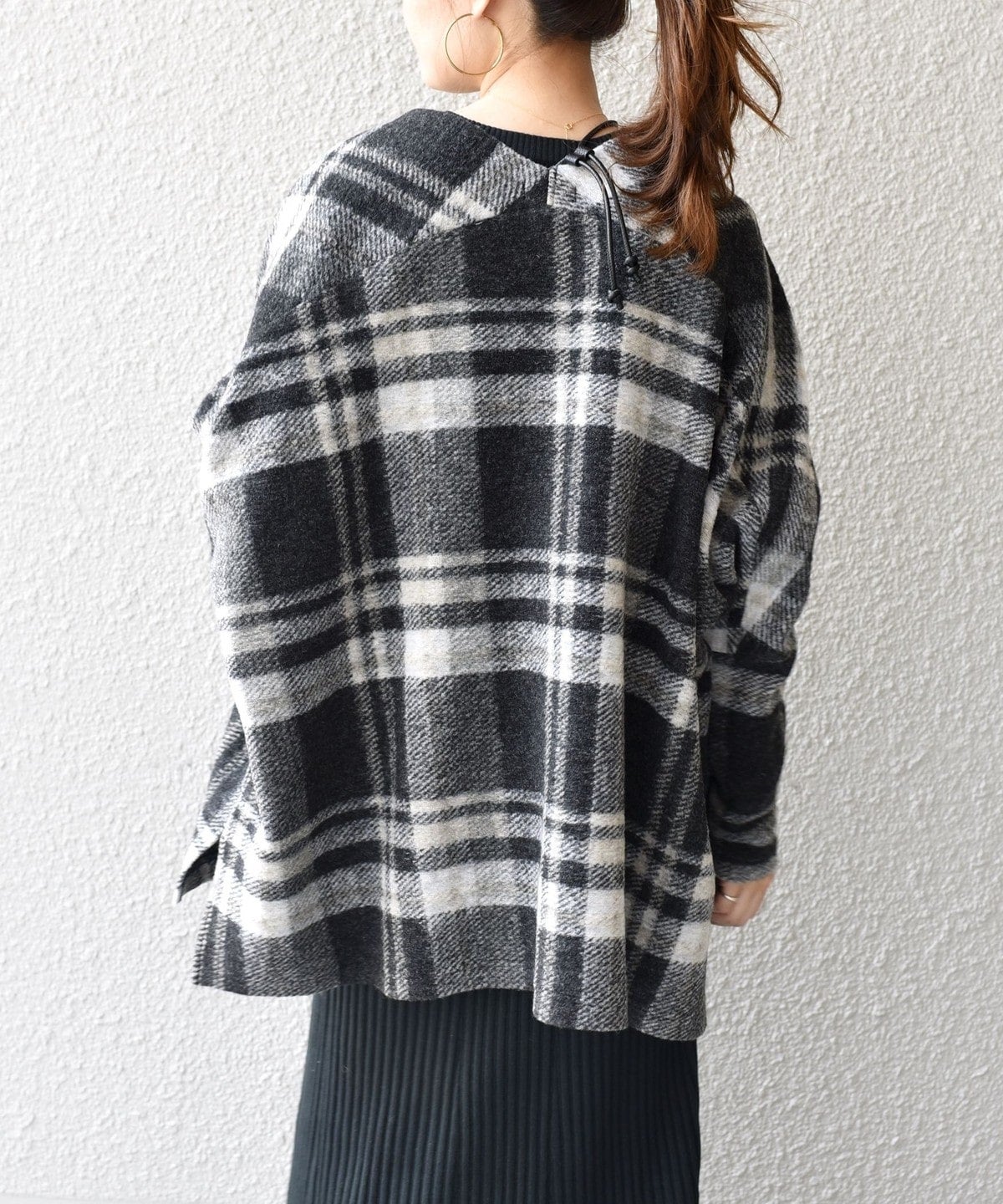 チェックショート羽織り