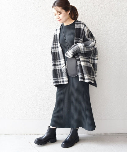 チェックショート羽織り