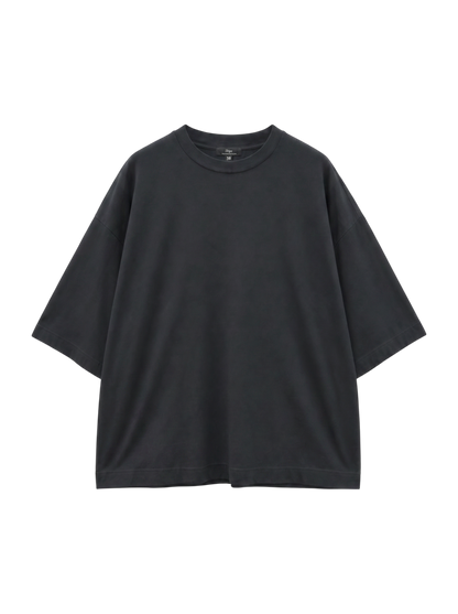 SHIPS Primary Navy Label:コットンショートスリーブプルオーバー