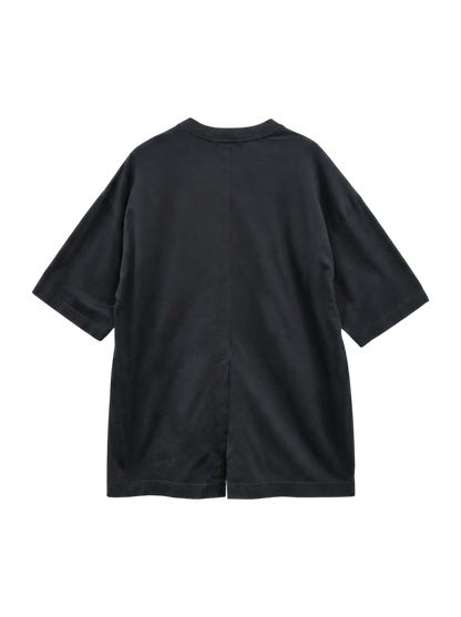 SHIPS Primary Navy Label:コットンショートスリーブプルオーバー
