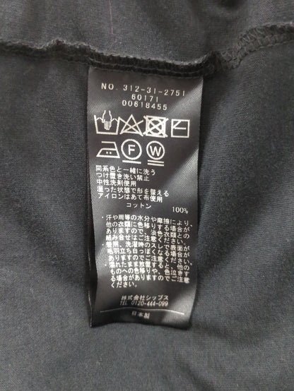 SHIPS Primary Navy Label:コットンショートスリーブプルオーバー