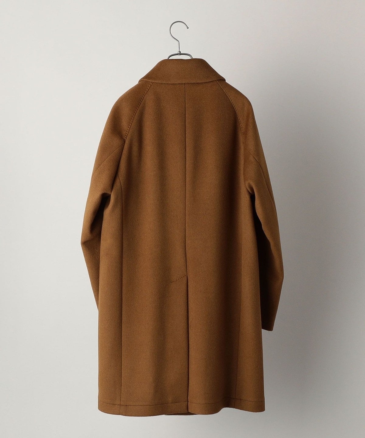 SHIPS: ダブルフェイス ブラウン ソリッド カーコート