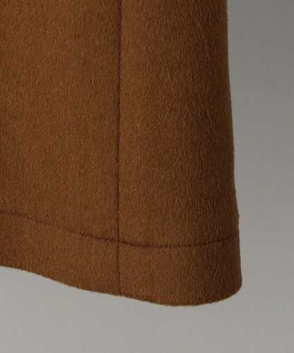 SHIPS: ダブルフェイス ブラウン ソリッド カーコート