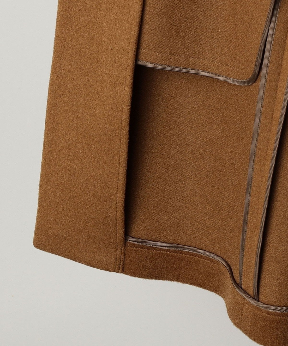 SHIPS: ダブルフェイス ブラウン ソリッド カーコート