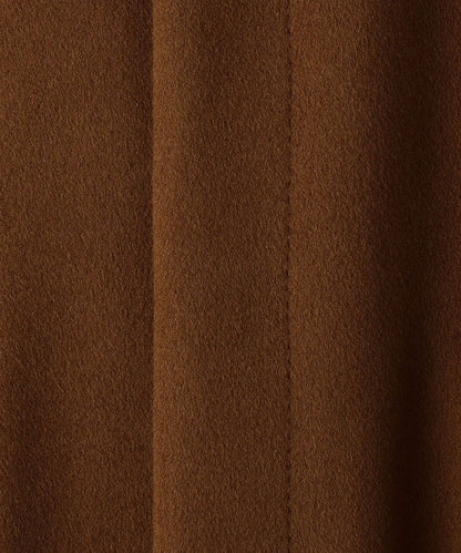 SHIPS: ダブルフェイス ブラウン ソリッド カーコート