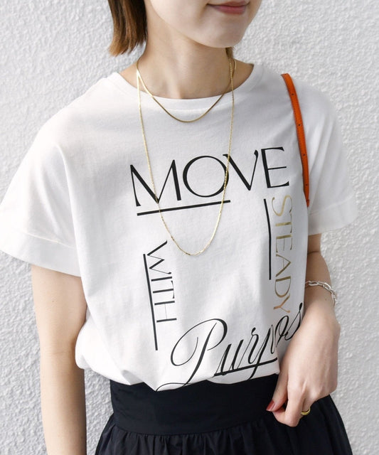 【WEB限定】〈手洗い可能〉バリエーション ロゴ 刺繍 プリントTEE